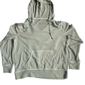 Woman’s Sz. M Sonoma Casual Olive Green Hooded sweater.